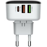 LDNIO A3513Q 2USB Wall Charger with USB-C 32W and Lightning Cable