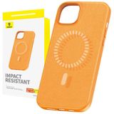 Baseus Fauxther Series Magnetic Phone Case for iPhone 15 Plus (Orange)