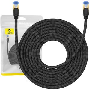 Baseus 10m Black Braided Network Cable Cat.7 10Gbps Ethernet RJ45