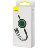Baseus Bright Mirror 2 3.5A 1.1m 3-in-1 USB Cable for Micro USB, USB-C, and Lightning (Green)