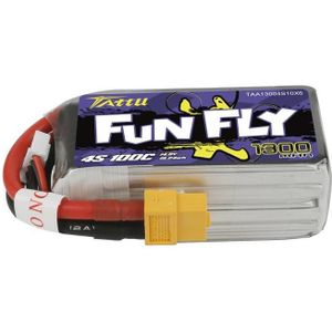 Tattu Funfly 1300mAh 14.8V 100C 4-Cell 1P (Parallel) Lipo Battery