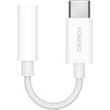 "Foneng BM21 3.5mm Audio Jack to USB Type-C Cable (White)