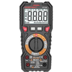 Habotest HT118C Digital Multimeter with Flashlight, True RMS, NCV, and Battery Testing