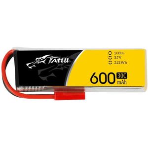 Tattu 600mAh 3.7V 30C 1S1P JST LiPo Battery