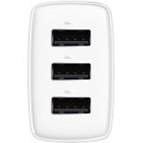 Baseus 17W Compact 3-Port Quick Charger (White)