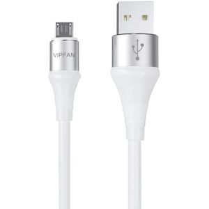 USB naar Micro USB-kabel Vipfan Kleurrijke X09, 3A, 1,2m (wit)