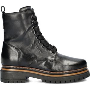 Nelson - Veterboots - Zwart - Leer
