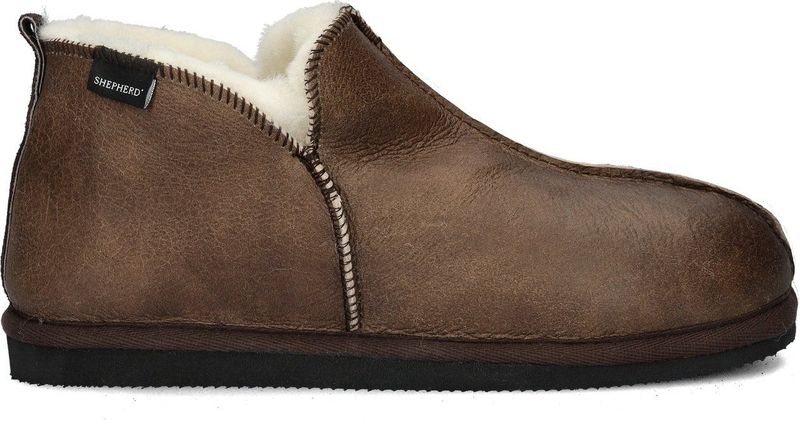 Shepherd - Anton - Pantoffels - Bruin - Suède - Schapenwol