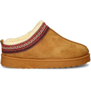 Nelson - Gevoerde Boots - Pantoffels - Imitatiewol - Plateauzool 5 cm