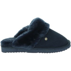 Warmbat Australia suède pantoffels donkerblauw