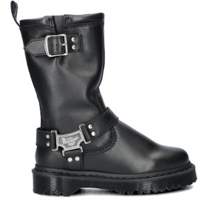 Dr. Martens Anistone Hi Biker Boots - Zwart - Leren - Verhoogde Bex Zool