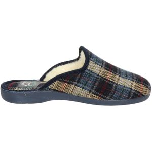 Nelson Home - Heren Pantoffel - Ruit - Zacht Textiel - Fake-Fur Voering