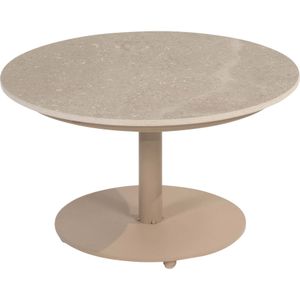 4 Seasons Outdoor Boaz salontafel met keramisch tafelblad, centrale poot latte 60 cm. Ø (H 35)