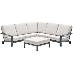 Garden Impressions Lincoln loungeset 4 dlg.desert sand, carbon black frame