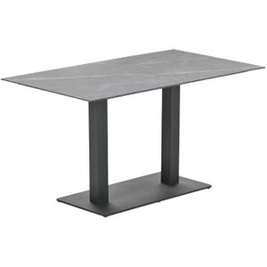 Garden Impressions Nancy tafel 140x80cm antraciet frame centostone sicillian grey