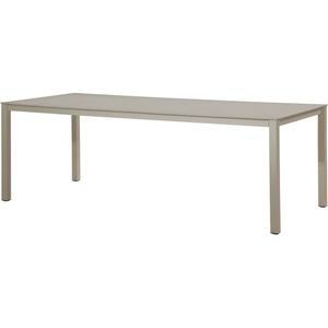 4 Seasons Outdoor Rivoli tafel taupe frame 220x95 met slimtop light taupe blad 8mm