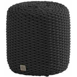 4 Seasons Outdoor Muffin poef rond 40 cm (H42) antraciet rope