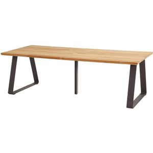 Taste by 4 seasons  Basso teak tafel 240x100cm met antraciet onderstel