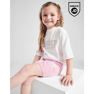 JUICY COUTURE T-Shirt/Mono Bike Shorts Set Children, White