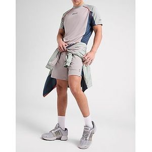 Red Run Activewear Sport Shorts, Grey