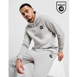 Fred Perry Badge Overhead Hoodie, Grey
