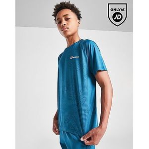 Berghaus All Over Print Grid T-Shirt Junior, Petrol