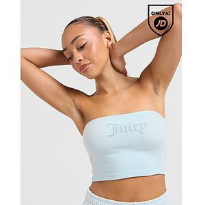 JUICY COUTURE Diamante Logo Bandeau Top, Blue