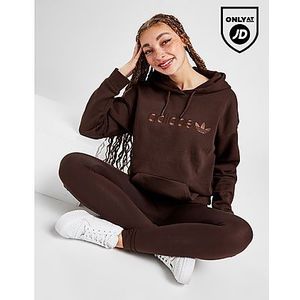 adidas Originals Embroidered Overhead Hoodie, Brown