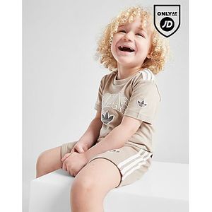 adidas Originals Varsity T-Shirt/Shorts Set Infant, Beige