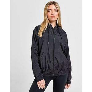 Nike Essential Woven Full Zip Hooded Jacket, Black/White