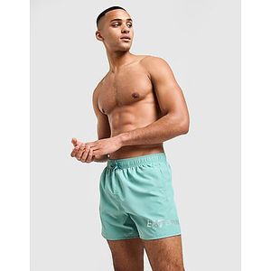EA7 Emporio Armani Text Logo Swim Shorts, Green
