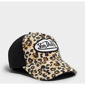 Von Dutch Cheetah Trucker Cap, Brown