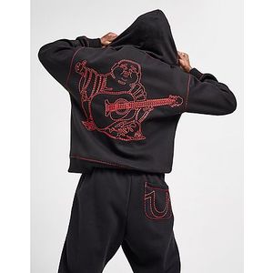 True Religion Super T Full Zip Hoodie, Black