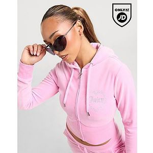 JUICY COUTURE Diamante Heart Logo Hoodie, Pink