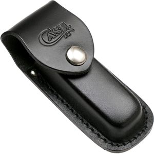 Case Leather Sheath Medium Job Logo 52226 Black lederen foedraal