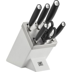 Zwilling All Star 1022776, 7-delige messenset met messenblok, wit/zilver