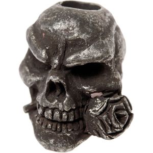 Schmuckatelli Rose Skull Bead Black Oxidized