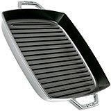 Staub grillpan inductie vierkant 33cm grafiet-grijs