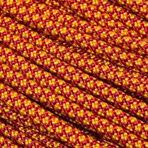 Knivesandtools 550 paracord type III, kleur: burgundy goldenrod diamond, 25 ft (7,62 m)