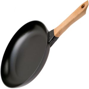 Staub koekenpan met houten handgreep 28cm, zwart