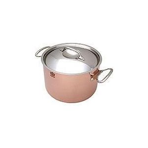 de Buyer Prima Matera koperen braadpan hoog 24 cm met RVS deksel DEB6243.24