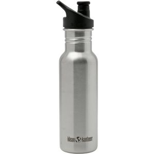 Klean Kanteen 18oz Classic Narrow Sports Cap, 532 ml, Brushed Stainless