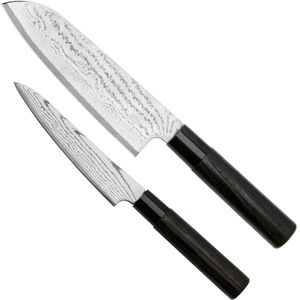 Tojiro Shippu Black damascus, 2-delige messenset