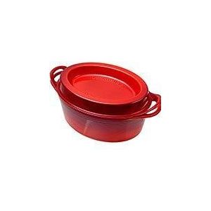 Le Creuset Doufeu gietijzeren braadpan ovaal, 32 cm, 7,2L rood