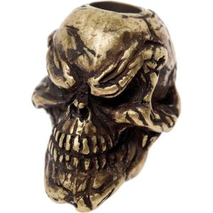 Schmuckatelli Grins Skull Bead Roman Brass Oxidized