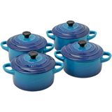 Le Creuset Les Céramiques 79212102200100 mini cocotteset, Azure 10 cm 0,25L