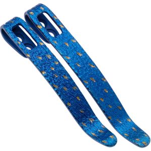 Civivi 2x Pocketclip Blue Flamed Titanium T002B zonder schroeven