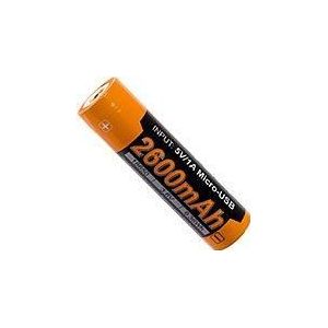 Fenix ARB-L18-2600U 18650 accu met micro-USB-poort, 2600 mAh
