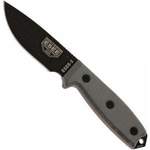ESEE Model 3 black blade, grey handle 3P-KO survivalmes zonder schede