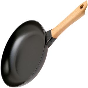 Staub koekenpan met houten handgreep 26cm, zwart